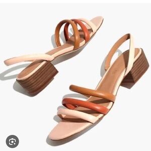 Madewell Addie Slingback Sandals Low Heel Size 7
